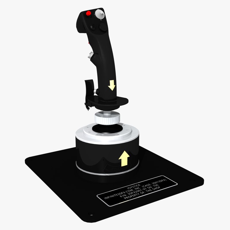 3D joystick thrustmaster TurboSquid 1382829