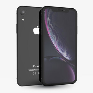 apple iphone xr black 3D model