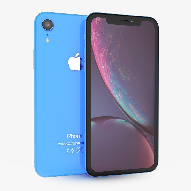 Apple iphone xr blue 3D model - TurboSquid 1382897