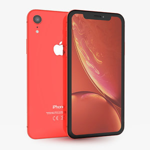 apple iphone xr coral 3D