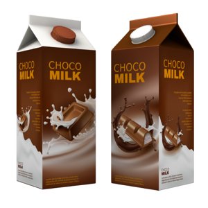 3D milk chocolate choco