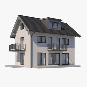 3D model house roof