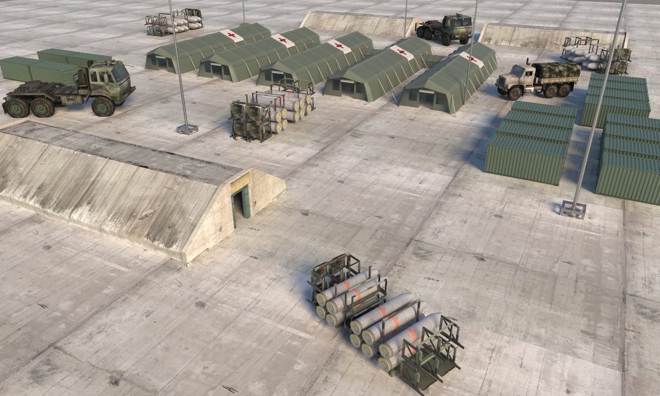 军队基地3d模型