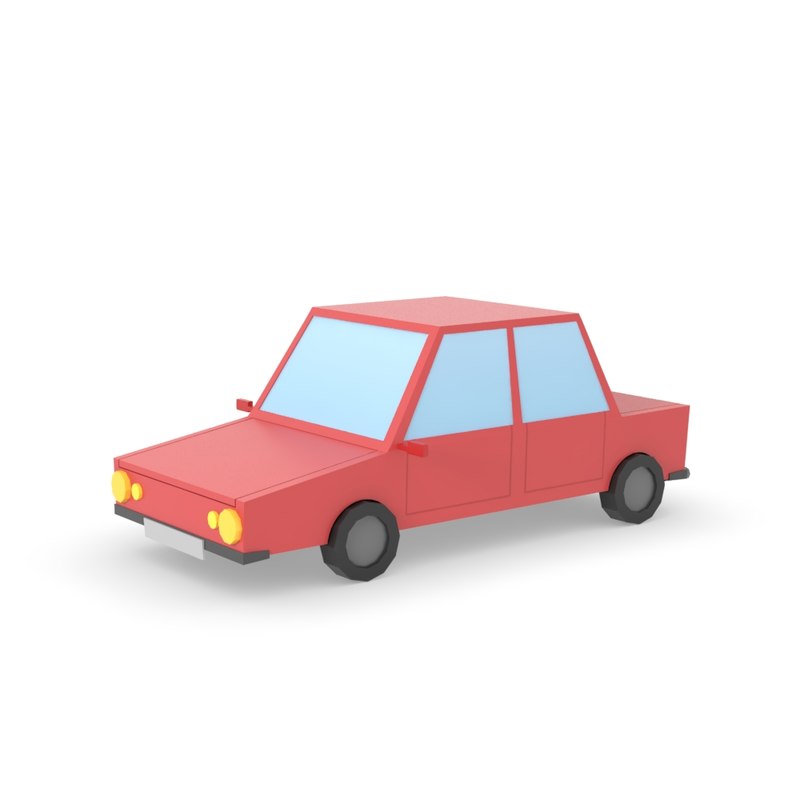 Simple car 3D model - TurboSquid 1382995