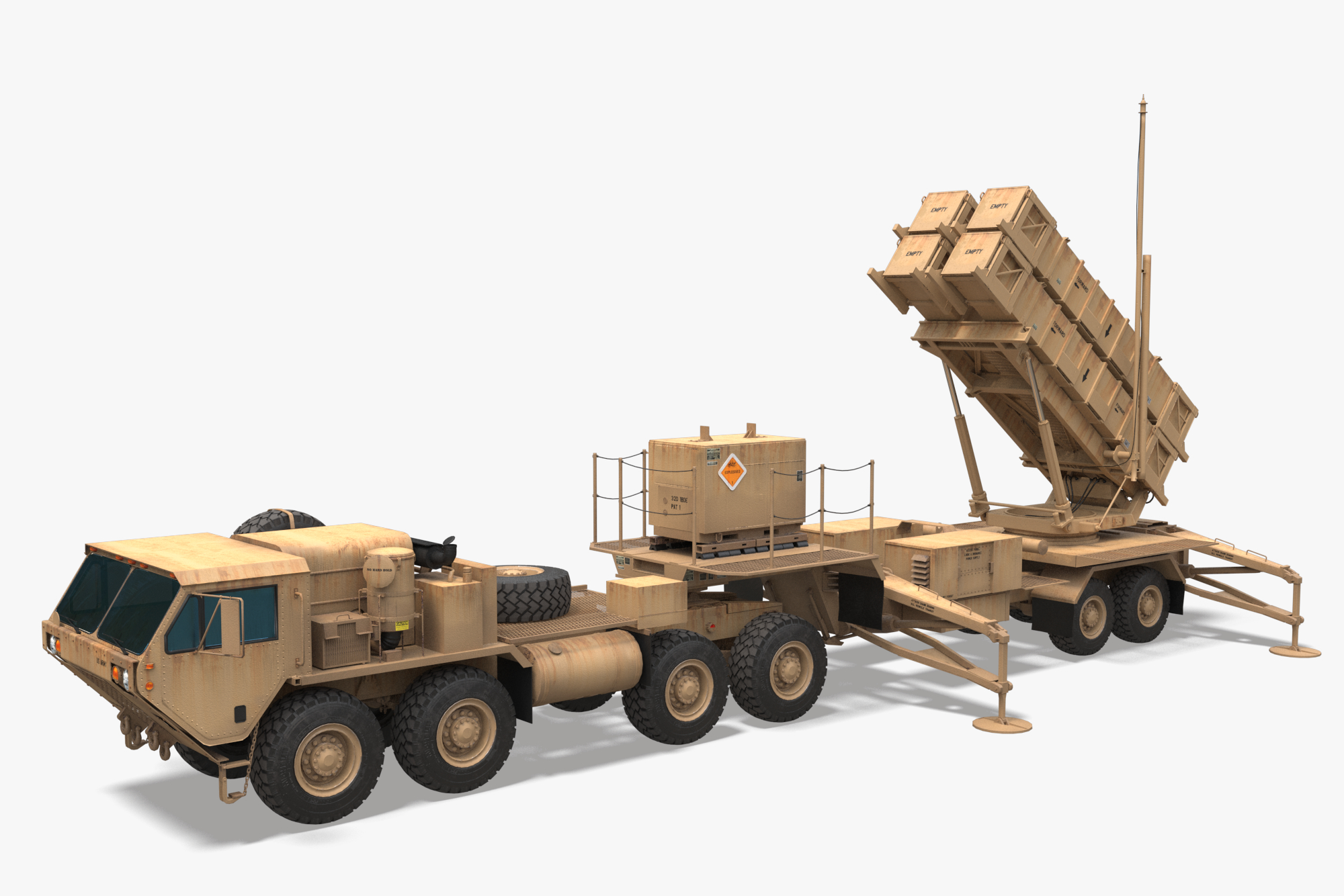 爱国者mim-104导弹3d模型