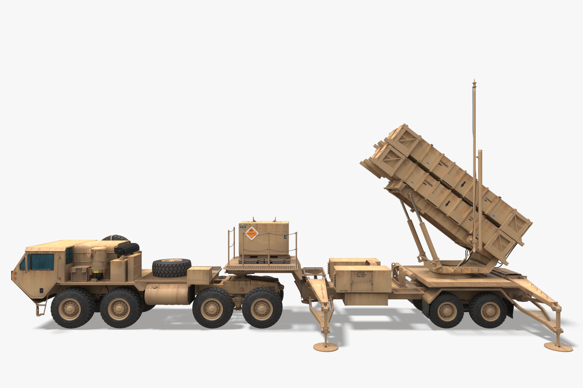 爱国者mim-104导弹3d模型