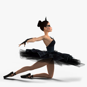 ballerina black swan rig model