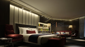 hotel bed room 3D model