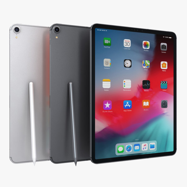 Modello 3D iPad Pro 12,9 (2018) All Color With Pencil - TurboSquid 1383141