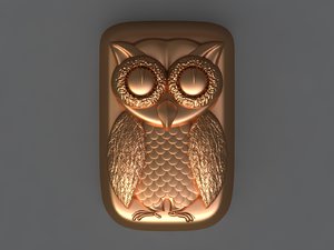 3D owl mold ready model