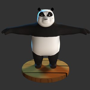 panda cartoon animation 3D model