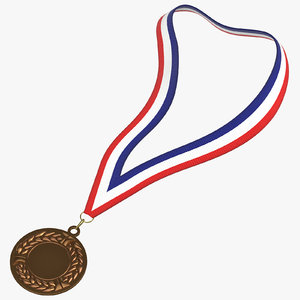 3D model olympic style medal 01