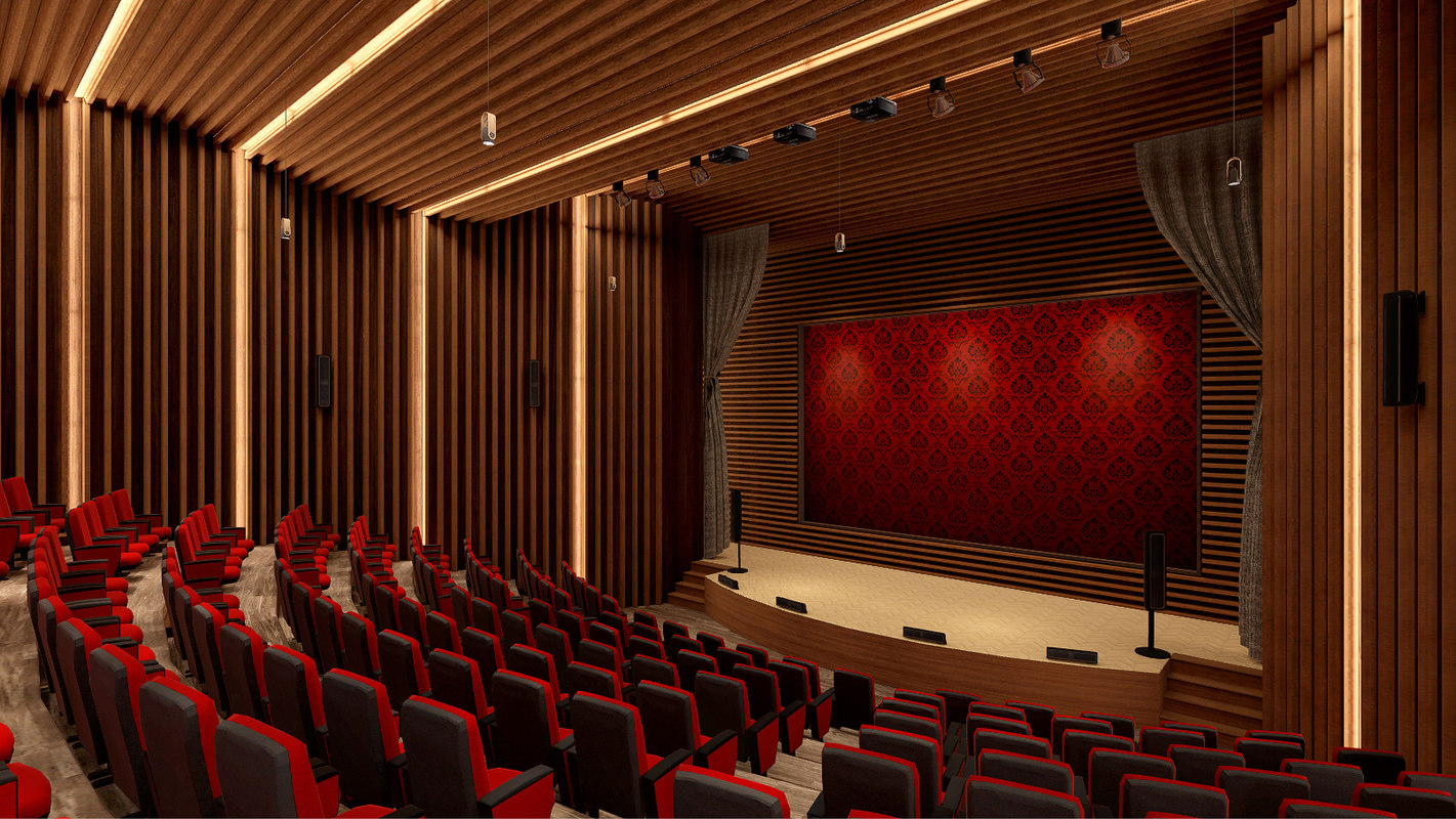 Кинотеатр 3d модель