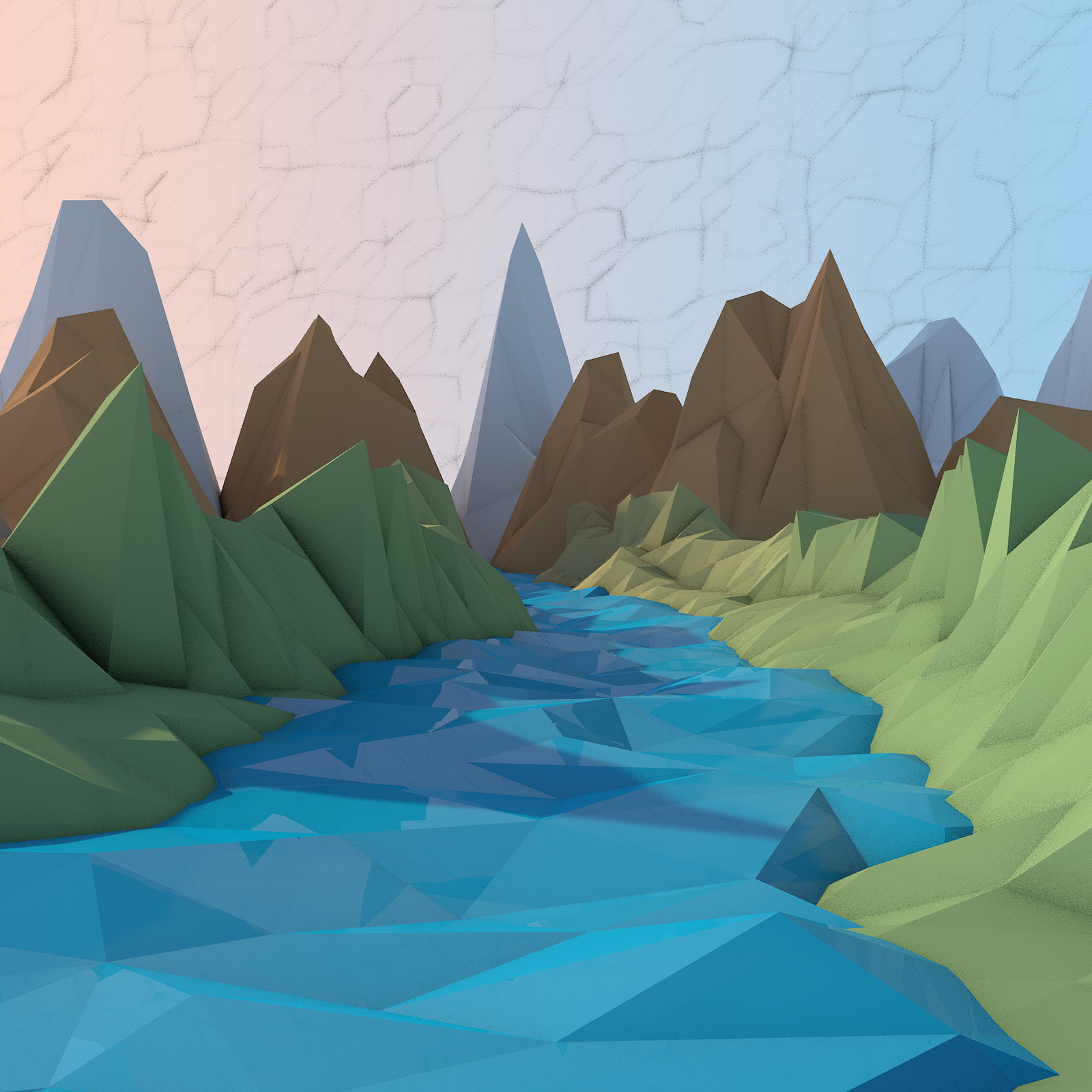 3D cartoon river environmenrt model - TurboSquid 1383426