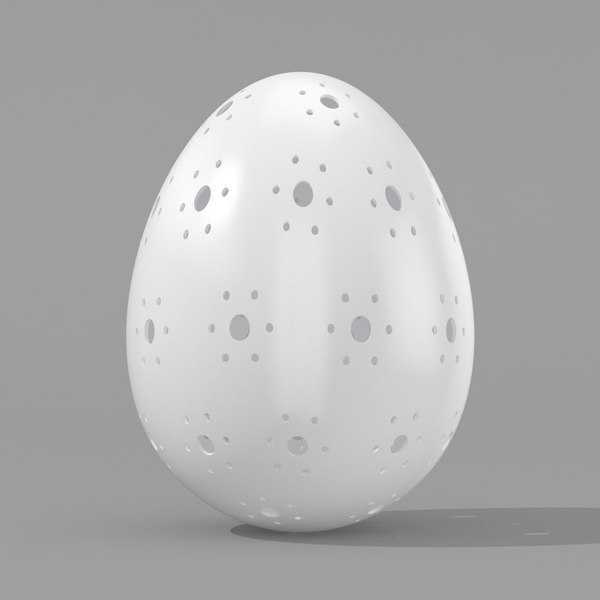 3D egg sculpture model