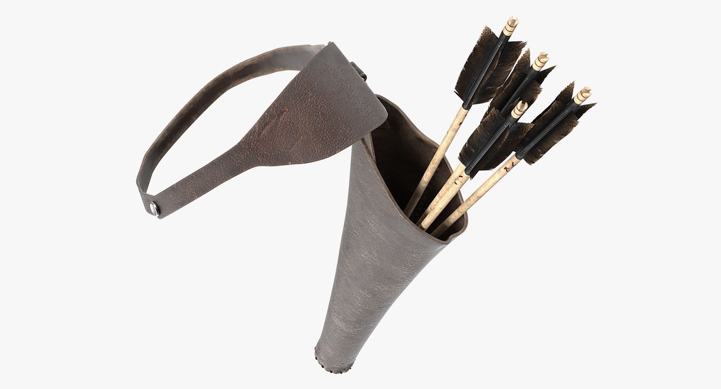 维京弓和letaher箭袋系列3d模型