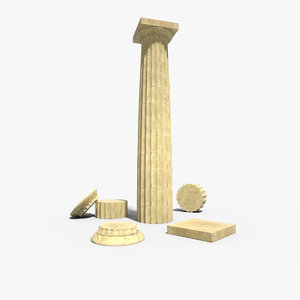 3D doric column model