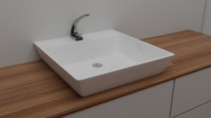modern water tap 3D model