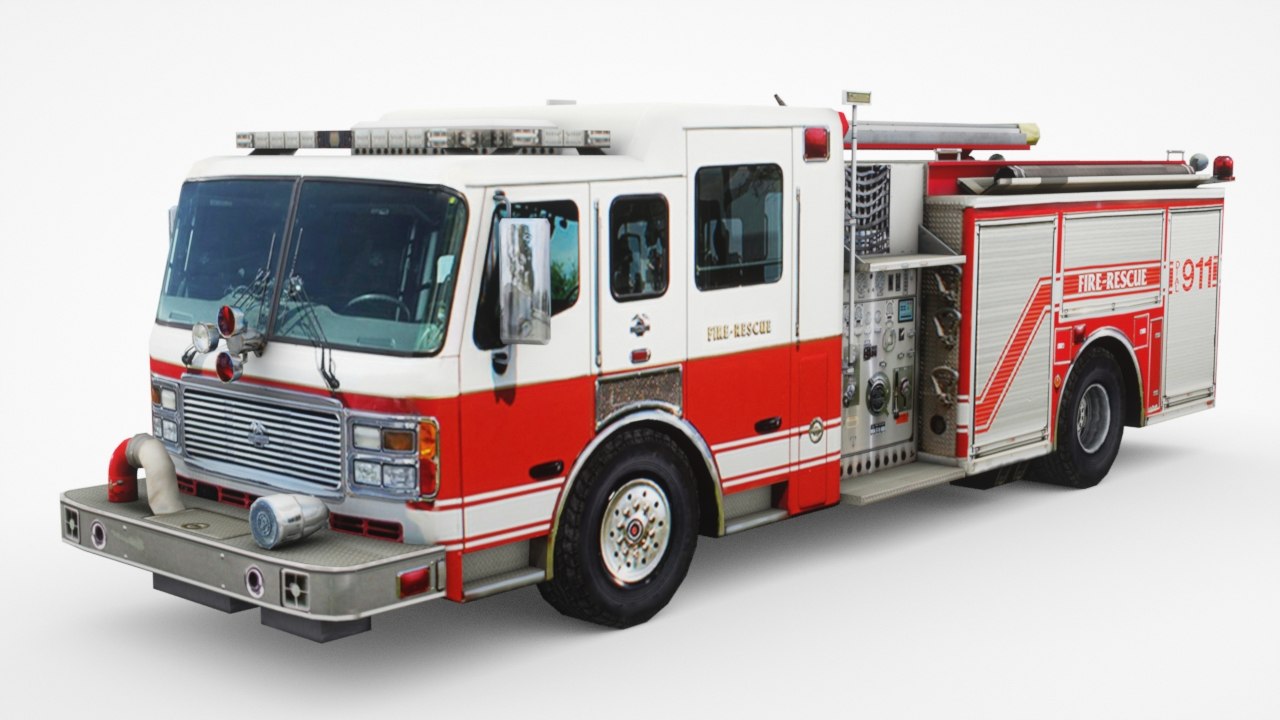 3d American Lafrance Rescue Pumper Model - Turbosquid 1383705