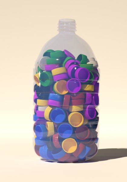 3d Pet Bottle Caps Turbosquid