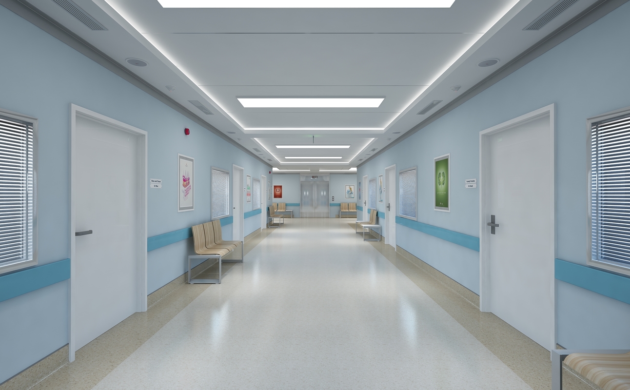 Hospital hallway corridor 3D model - TurboSquid 1383916