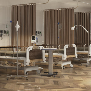 hospital ward scene 3D model
