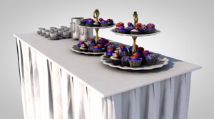 3D buffet table coffee