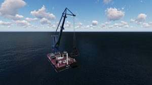 3D floating crane