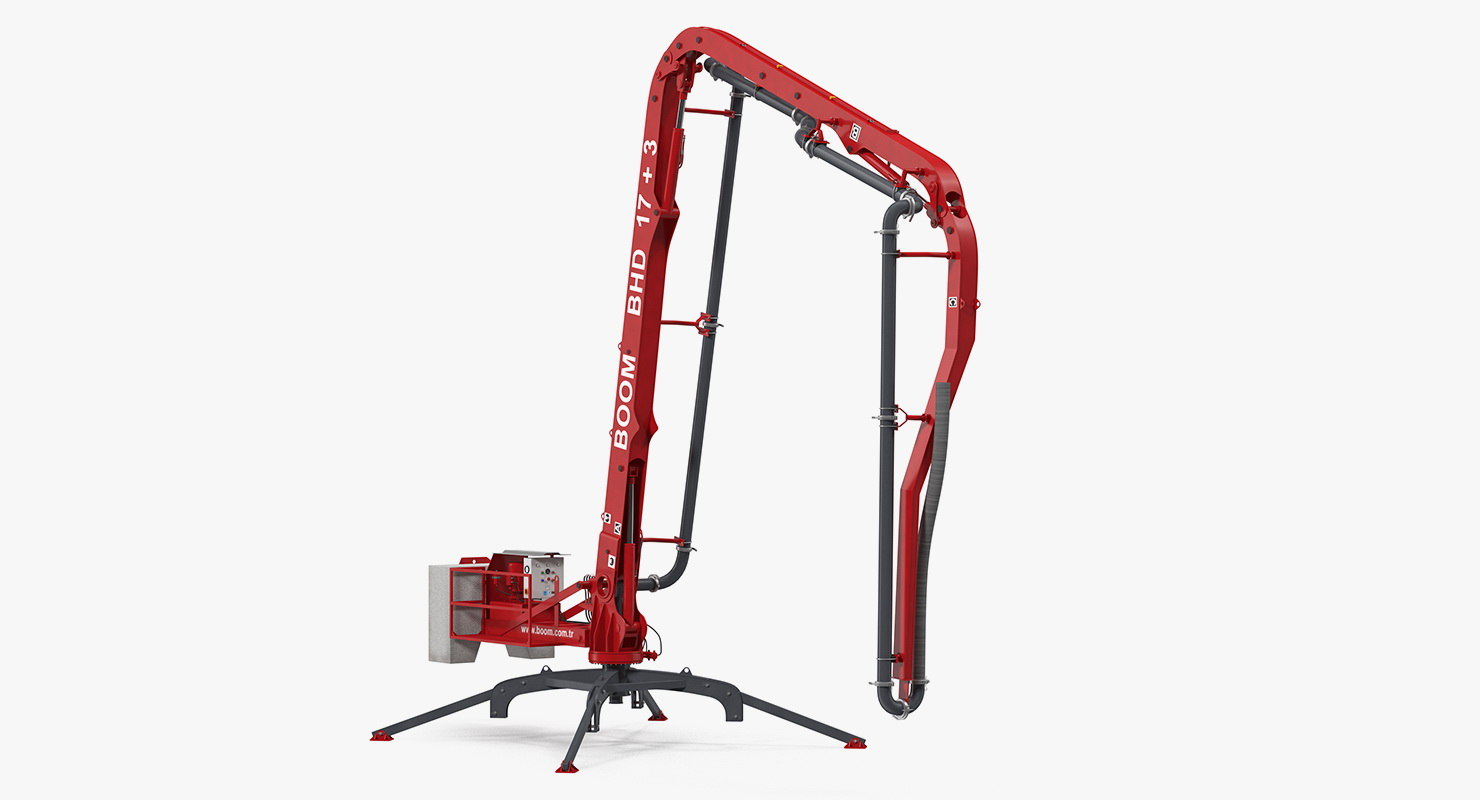 Concrete boom machine makina 3D TurboSquid 1384173