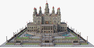 3D castle medieval model
