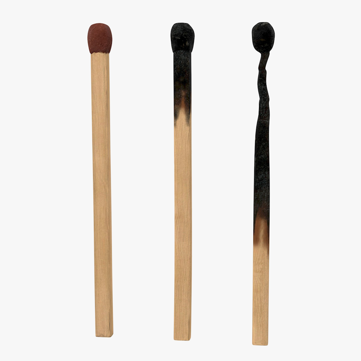 Wooden match sticks model TurboSquid 1384191