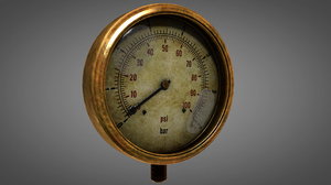 pressure gauge worn vintage model