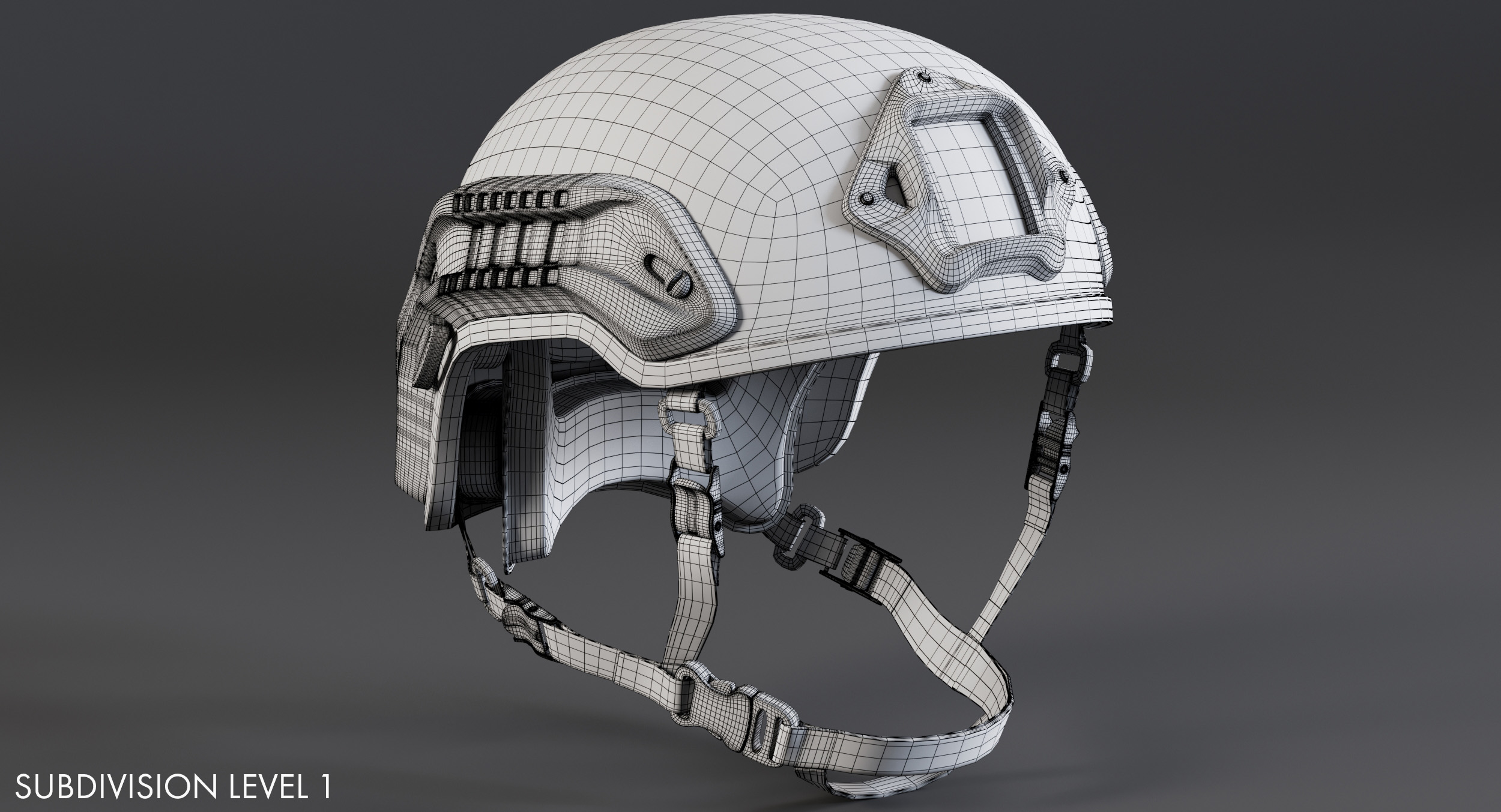 带轨道的nexus sf m3头盔3d模型