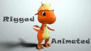 dragon baby cartoon 3D model