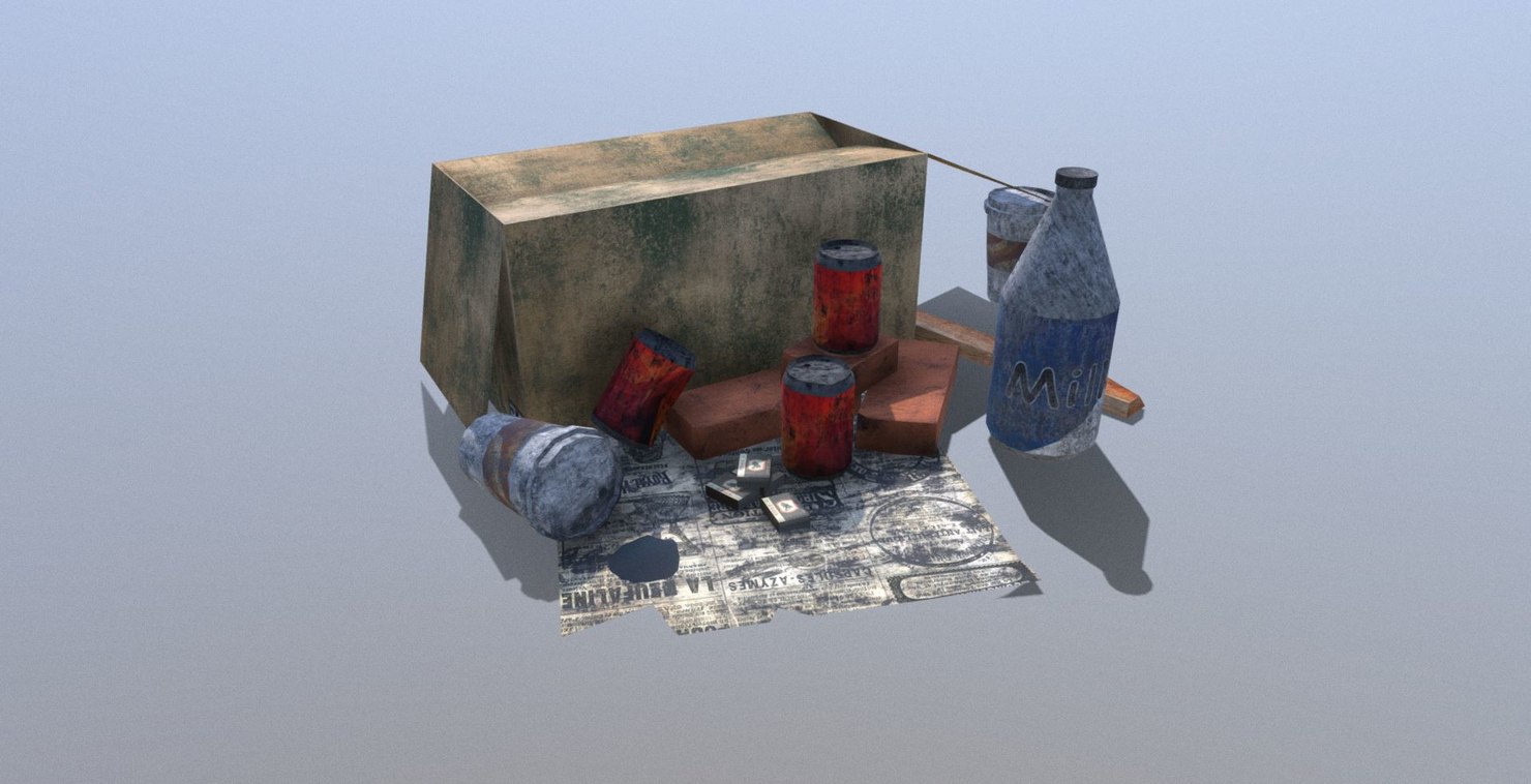 Free D Garbage Low Poly Pbr Turbosquid
