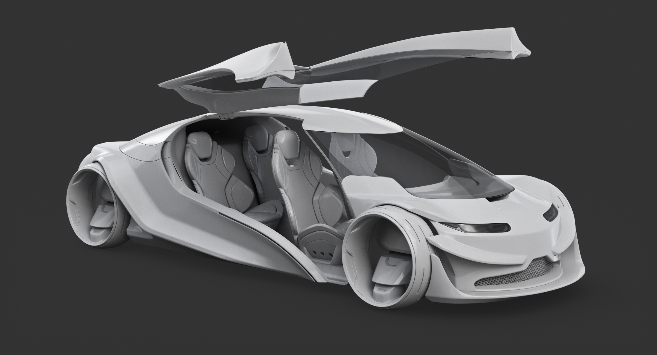 未来汽车63d模型