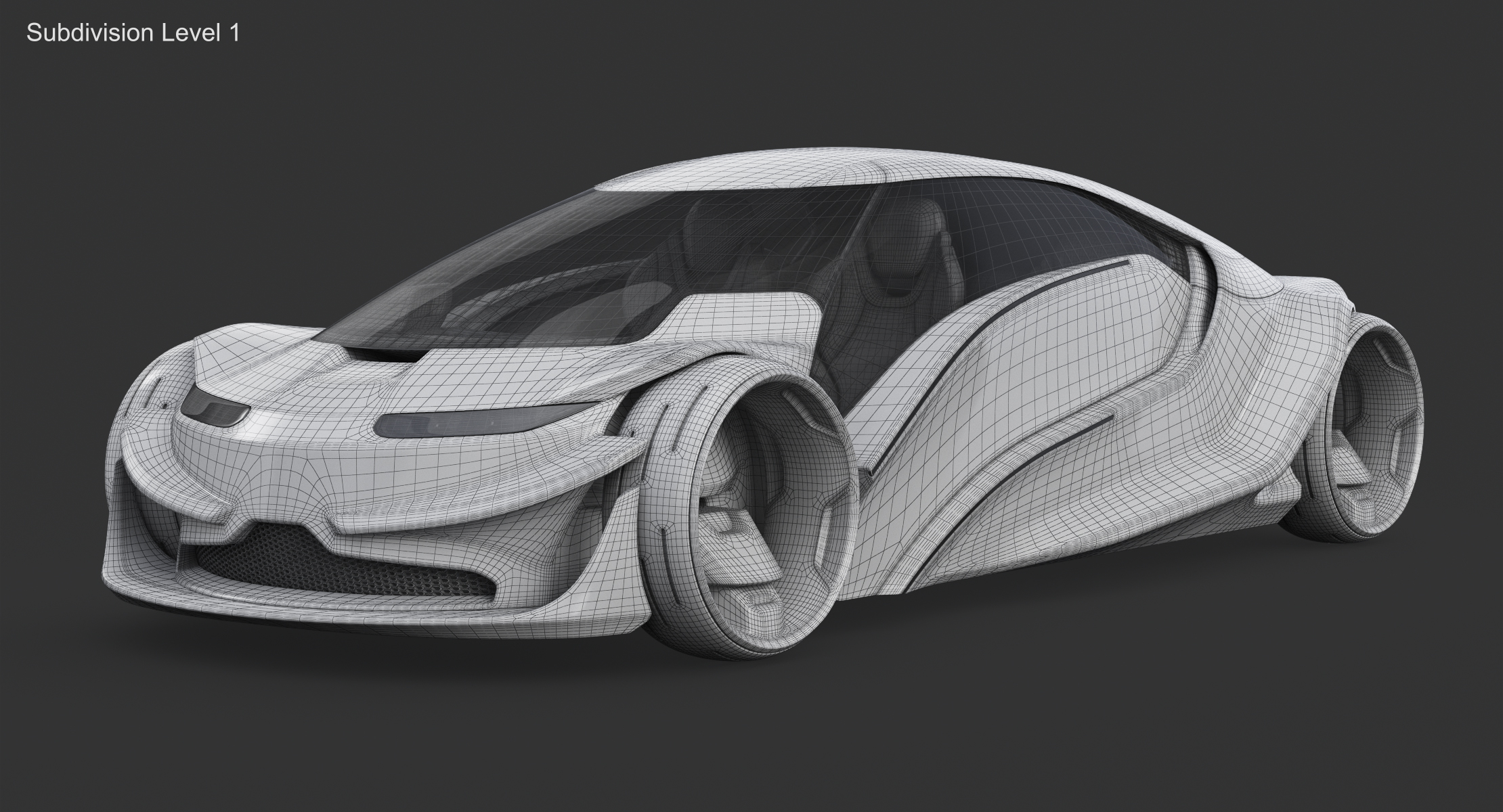 未来汽车63d模型 