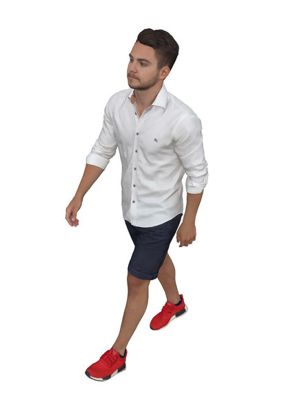 3D scanned people young man model