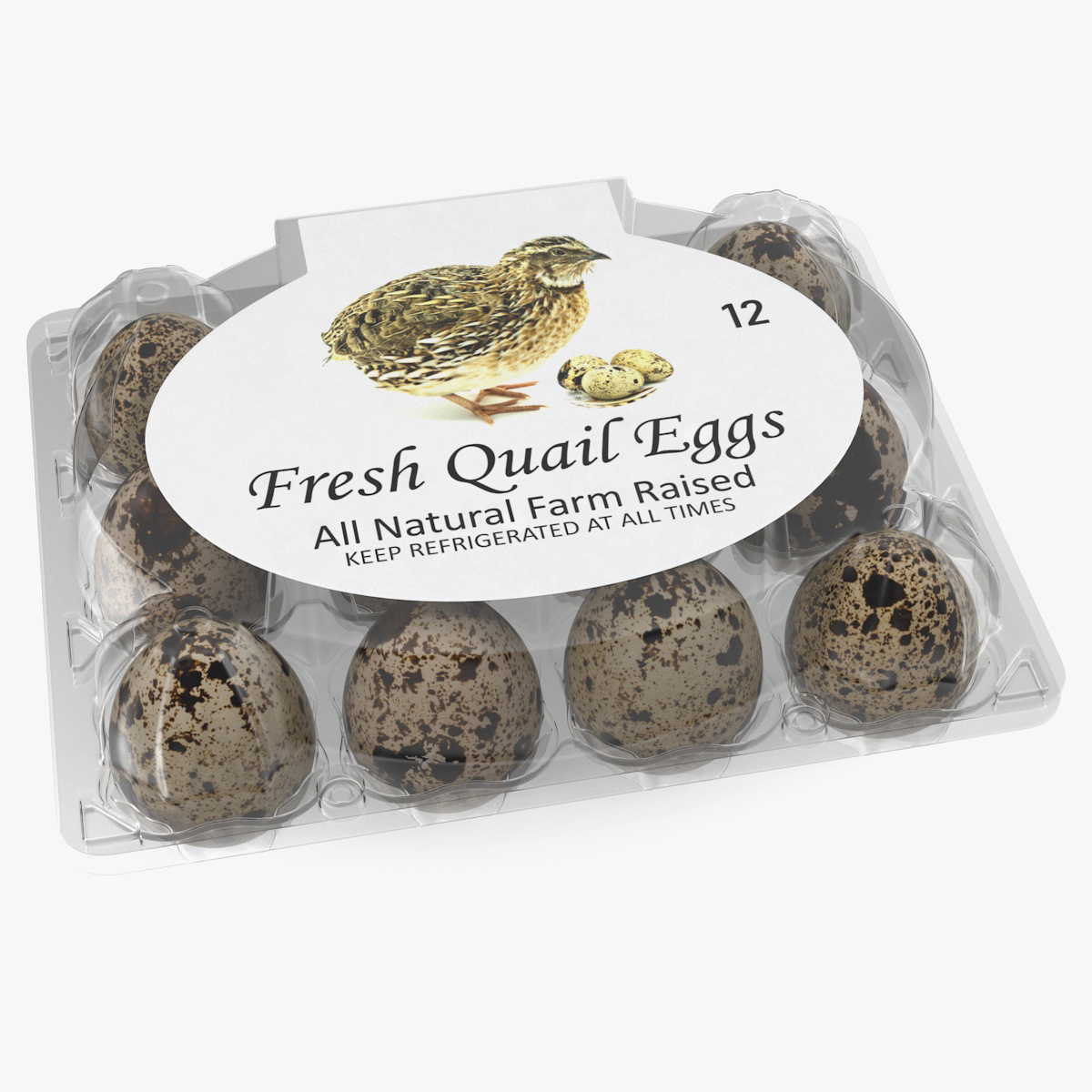Quail eggs plastic box 3D - TurboSquid 1384570