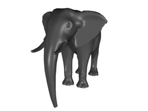 3D asian elephant