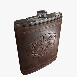 3D leather flask pbr