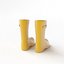 3D yellow boots buckles