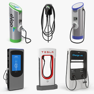 electric vehicle chargers 3 3D model
