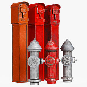 3D alarm hydrant model