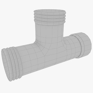 pipe t cross 3D model