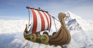 viking ship 3D model