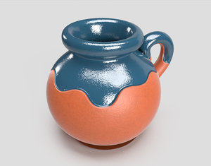 mexican clay jug 3D