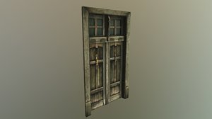low-poly door model