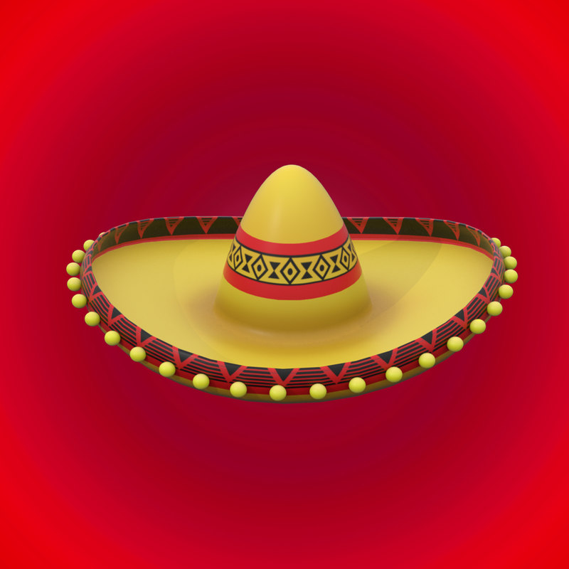 Mexican hat 3D model - TurboSquid 1385093