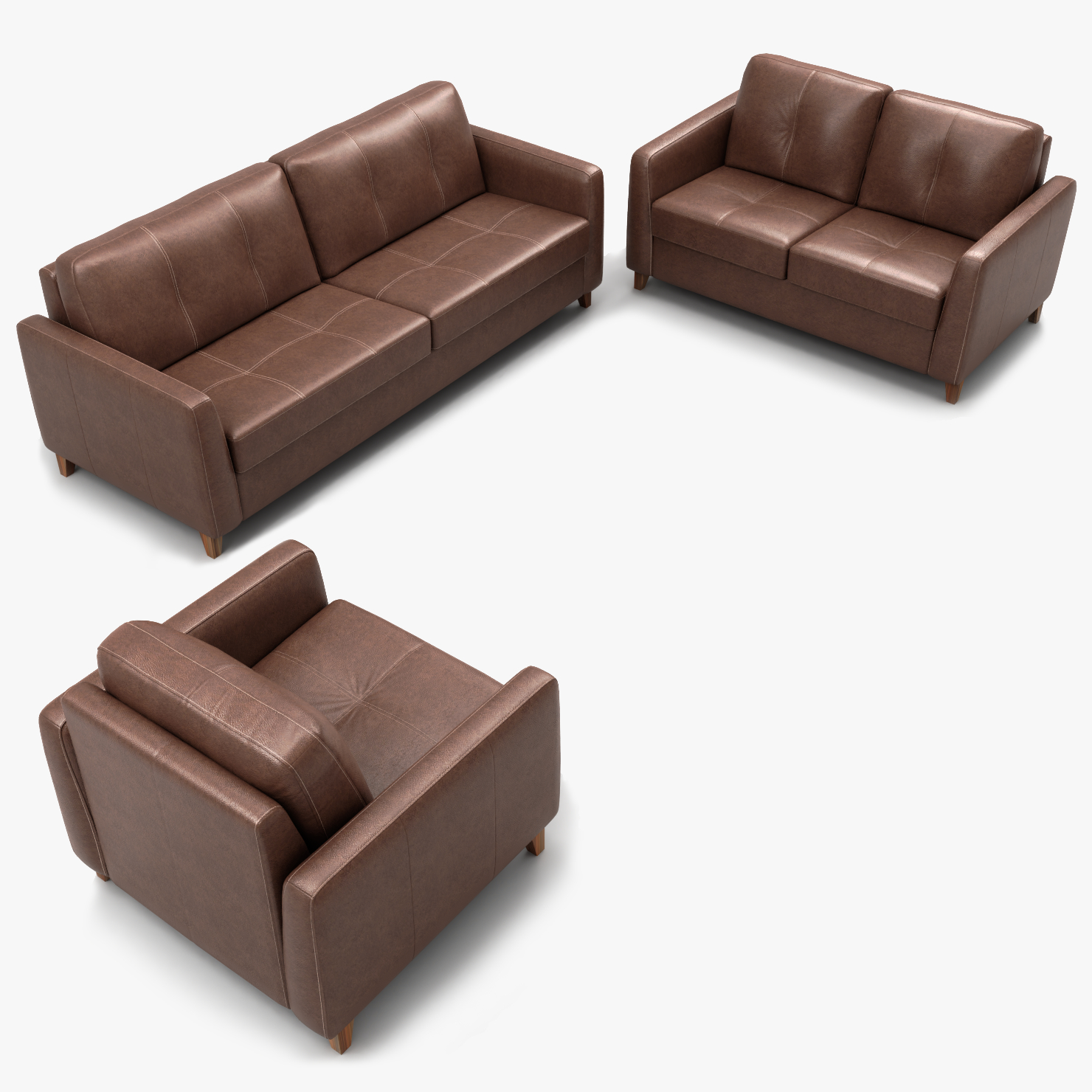 Leather Sofa Set Model Turbosquid 1377628 Leather Sofa Set Model Turbosquid